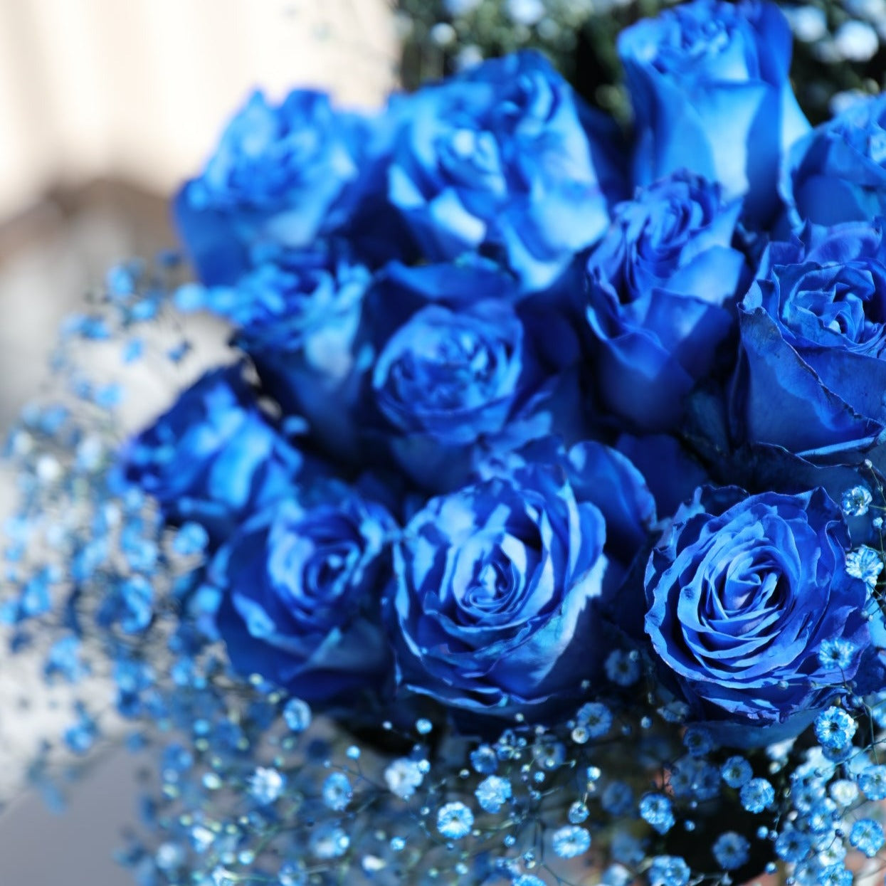 青薔薇の花束 11本 『花言葉:最愛』