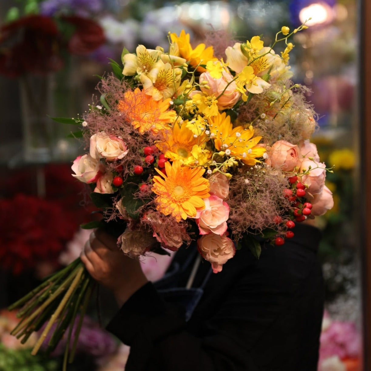 Bambinoにお任せ　季節の花束　縦長タイプ特大サイズ