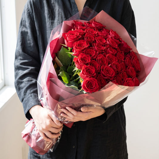 赤薔薇20本の花束 ブリランテレッド
