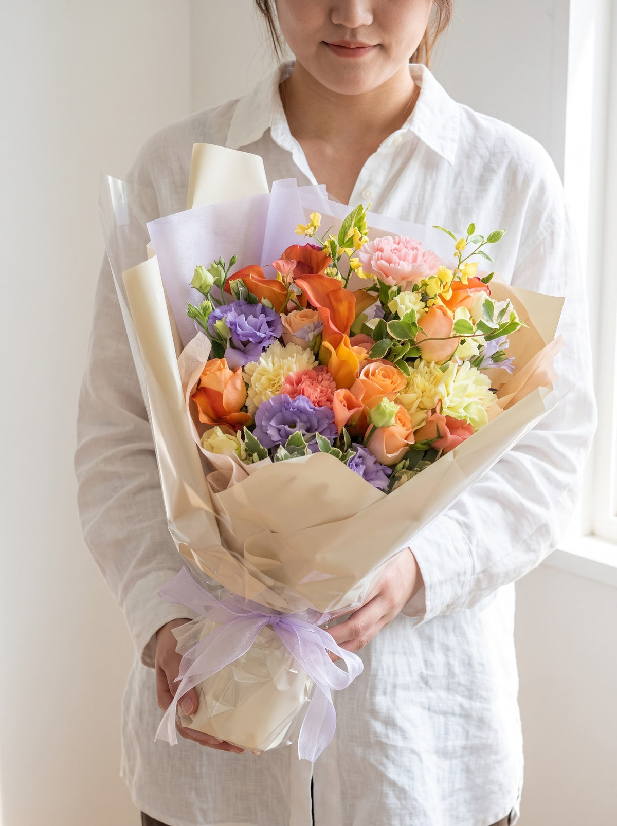 バンビーノの季節感じる花束 縦長XLサイズ