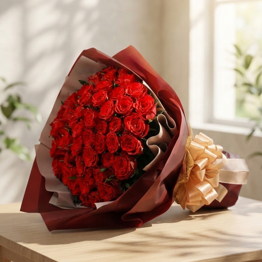 赤薔薇108本の花束　『結婚してください』