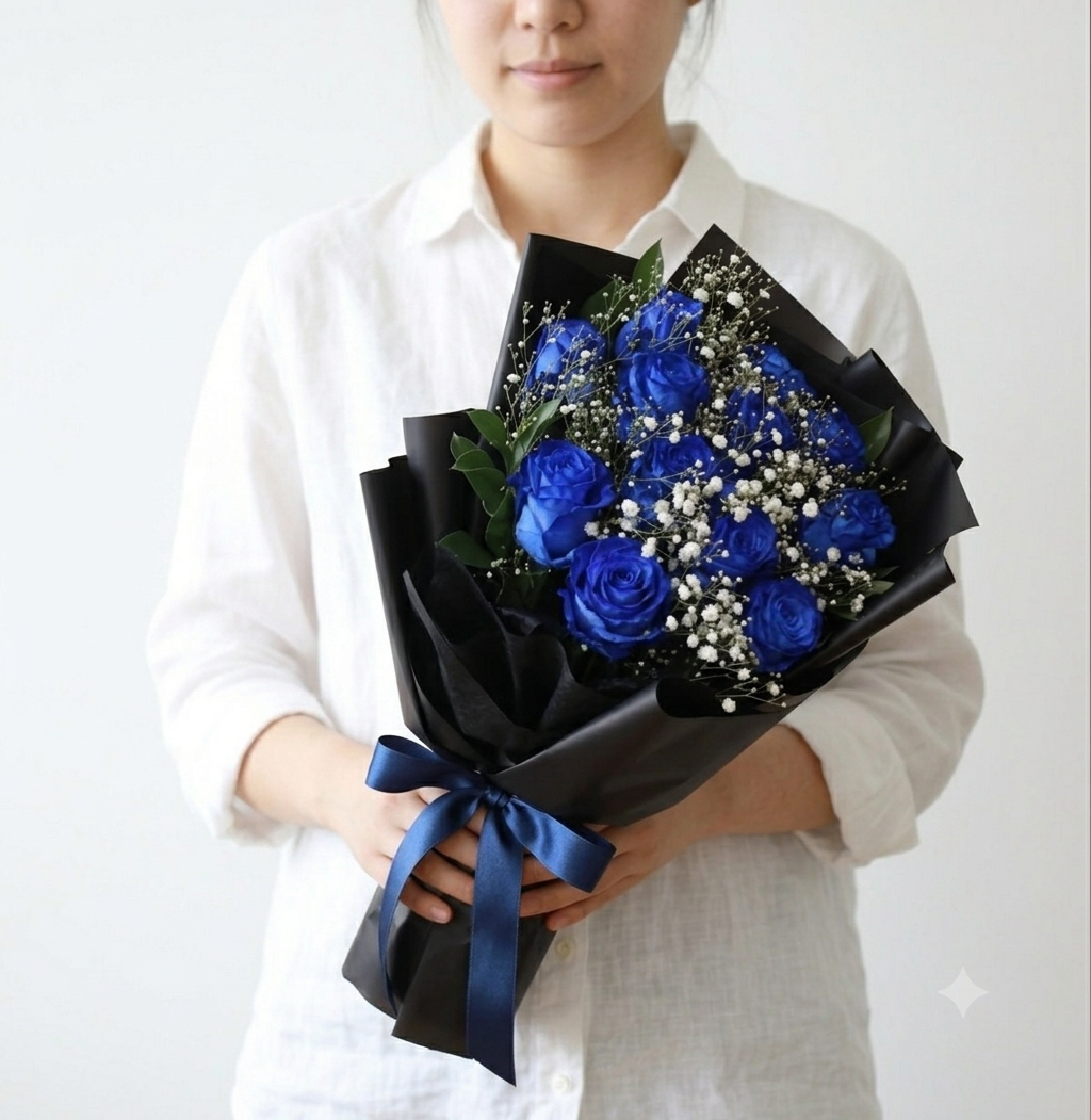 青薔薇の花束 11本 『花言葉:最愛』 – Bambino 青薔薇の花束 11本 『花言葉:最愛』 – Bambino