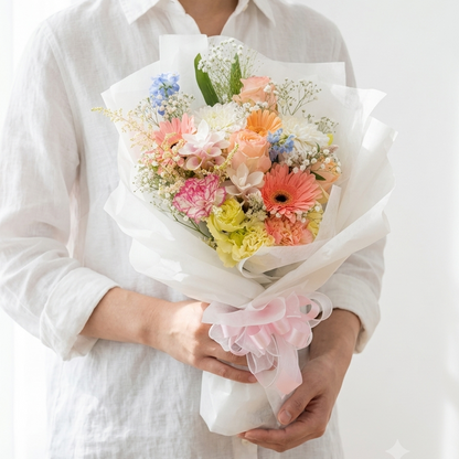 バンビーノの季節感じる花束 縦長Lサイズ