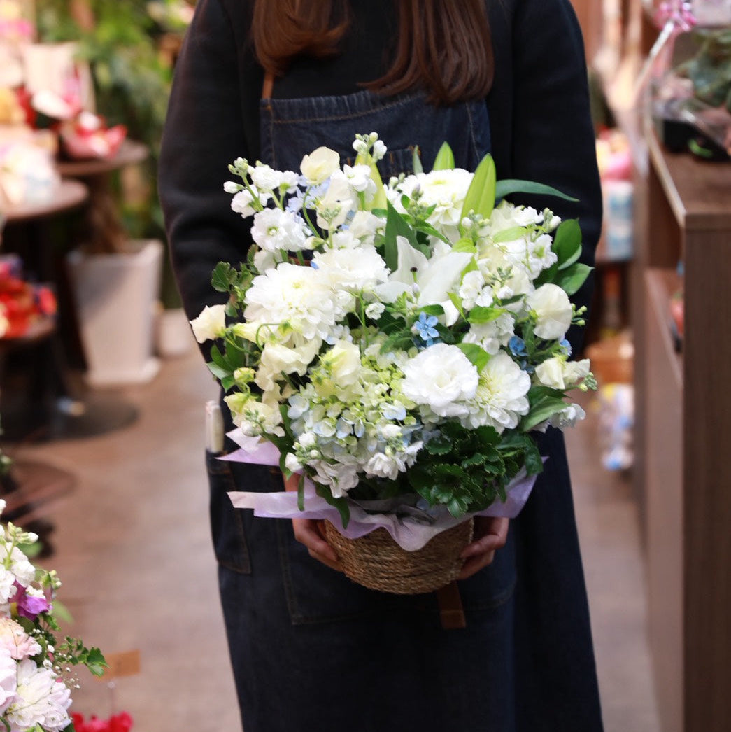 想いを届ける百合の供花 Lサイズ